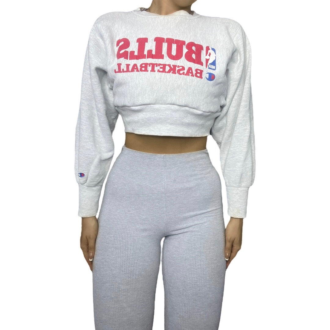 Vintage Chicago Bulls Reworked Crop Crewneck