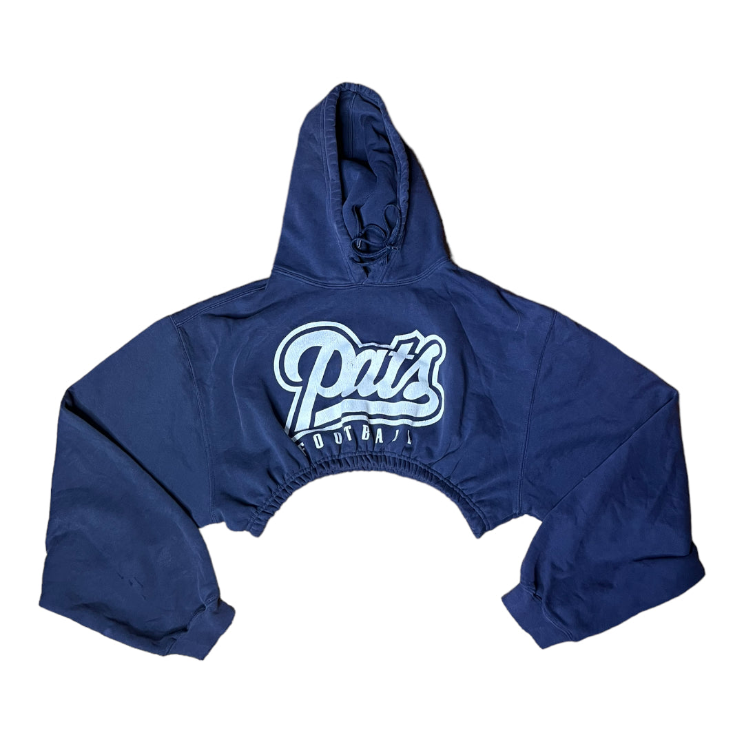 New England Patriots Reworked Crop Hoodie