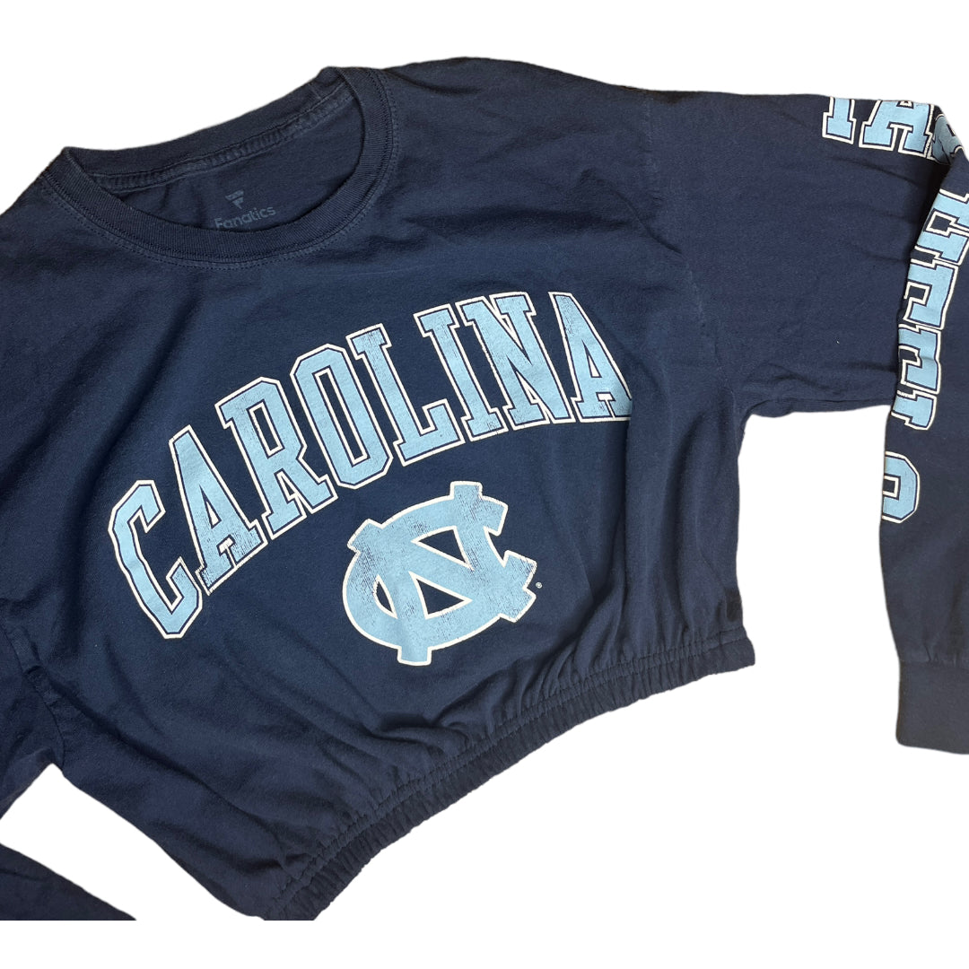 University of North Carolina Reworked Long Sleeve Crop Top