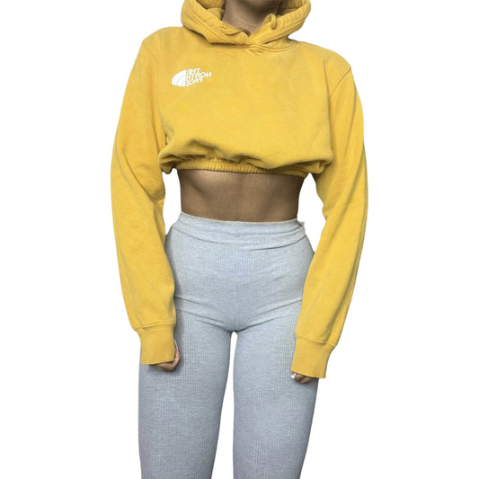 The North Face Reworked Yellow Crop Hoodie