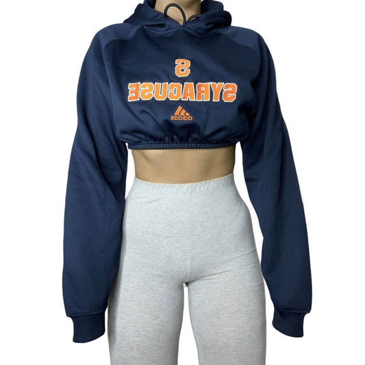 Syracuse University Reworked Crop Hoodie Sweatshirt