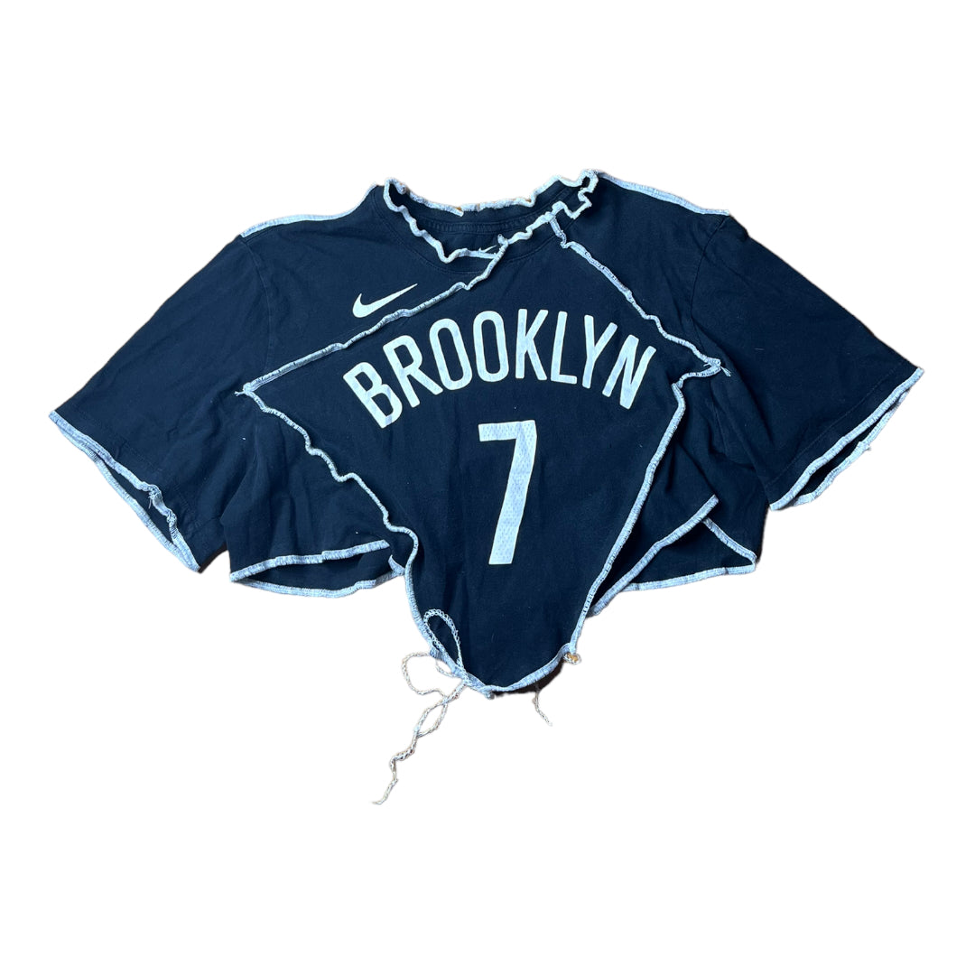 Brooklyn Nets Reworked Custom Crop V Neck