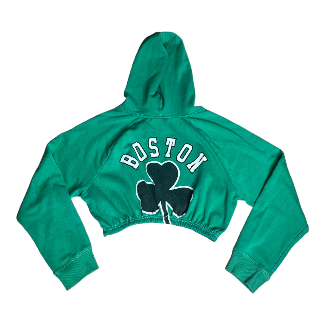 Boston Celtics Reworked Crop Hoodie