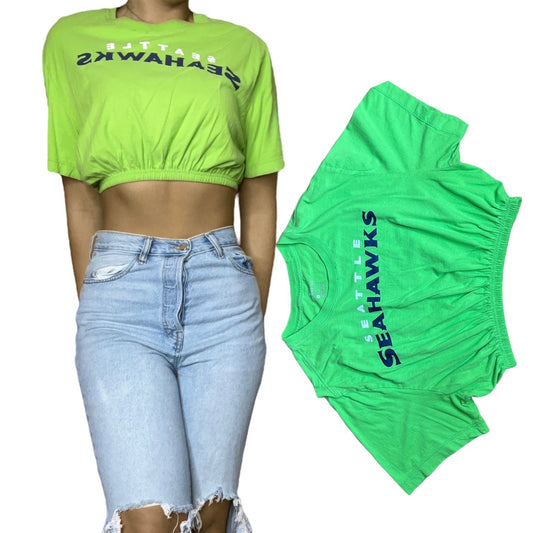 Seattle Seahawks Reworked Crop Top