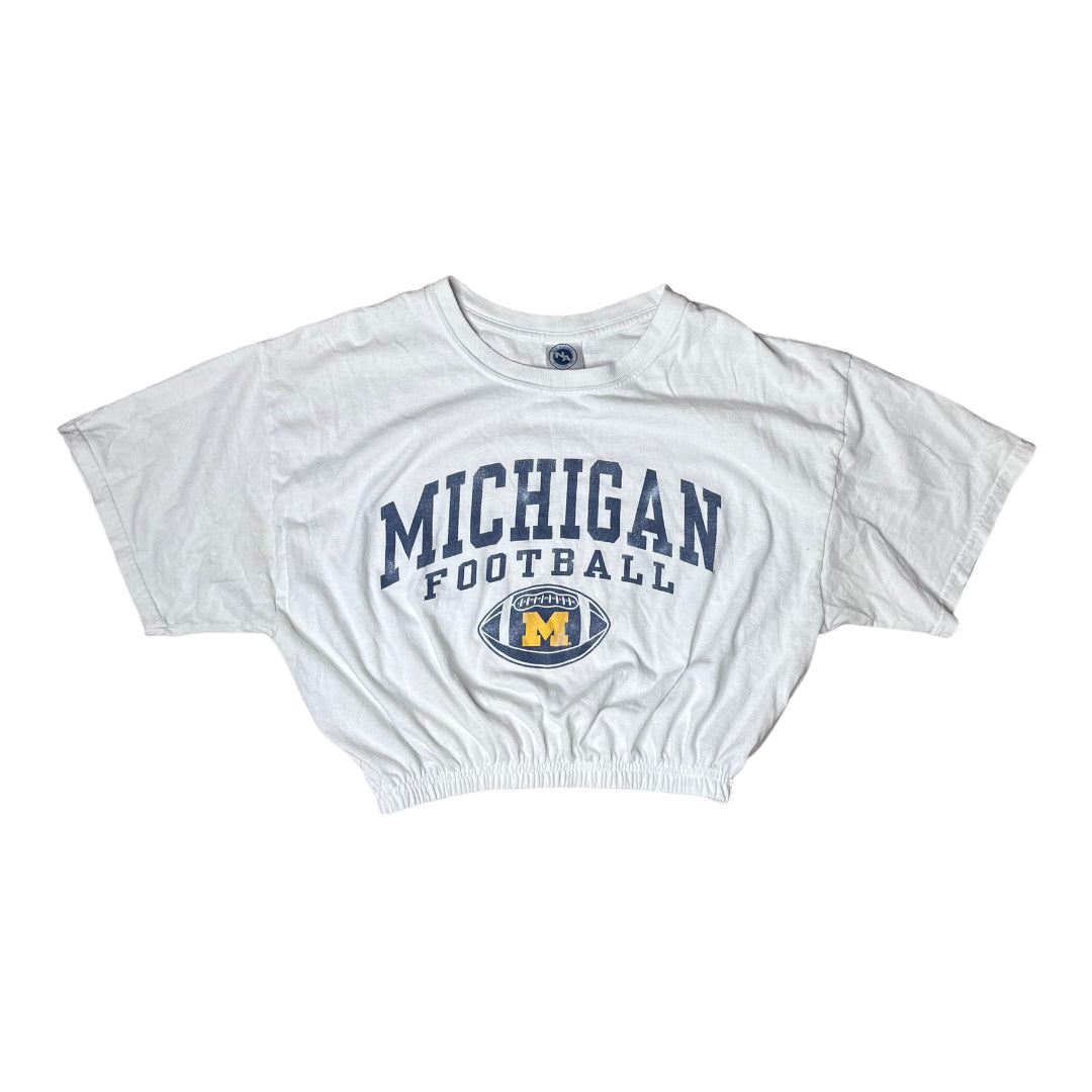 University of Michigan Football Reworked Crop Top