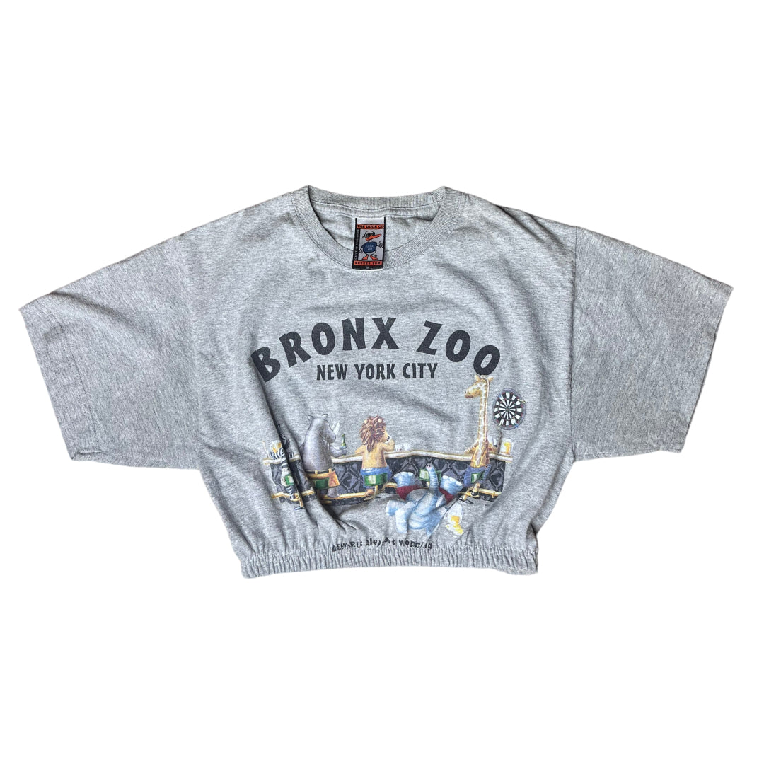 Bronx Zoo NYC Vintage Reworked Crop Top