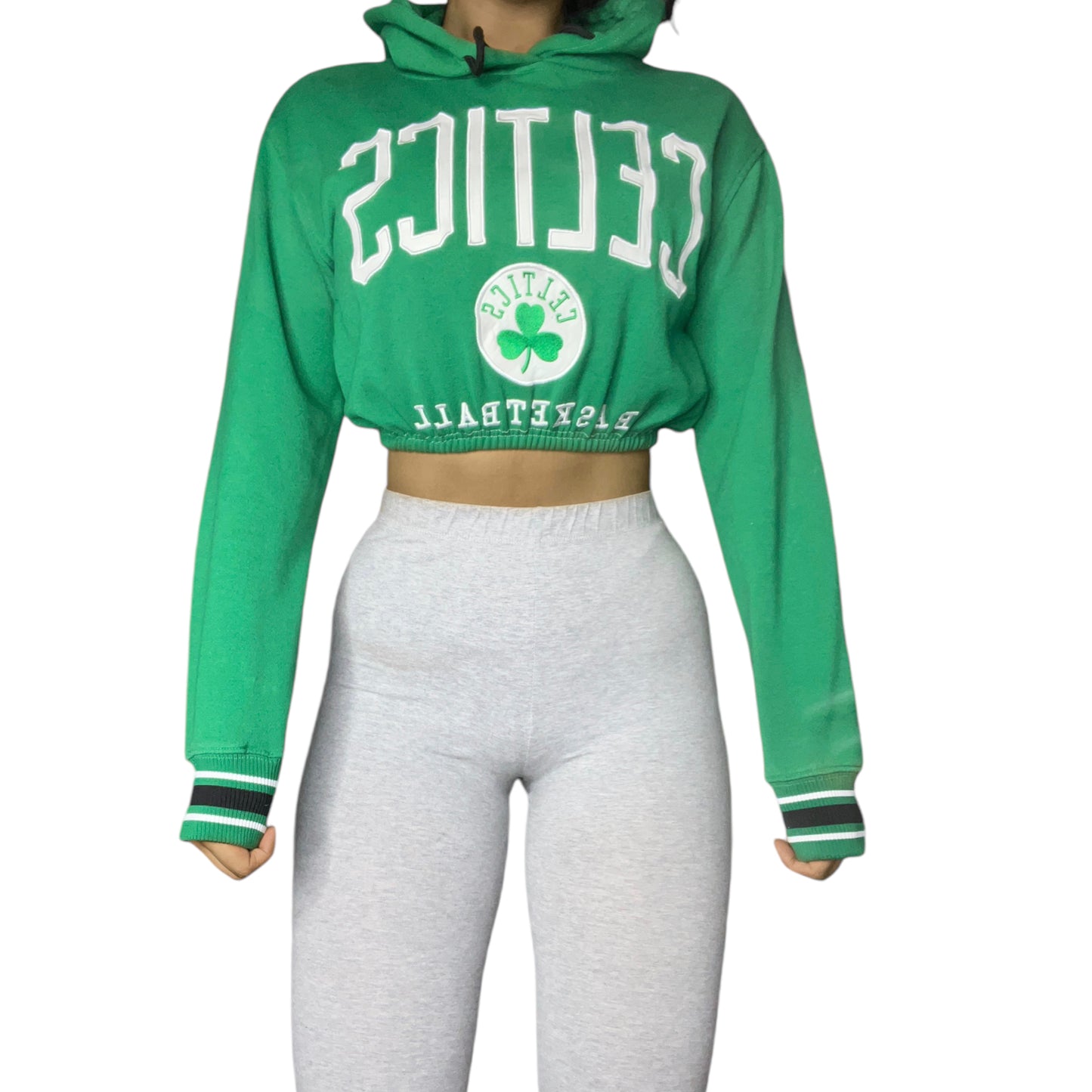 Boston Celtics Reworked Crop Hoodie