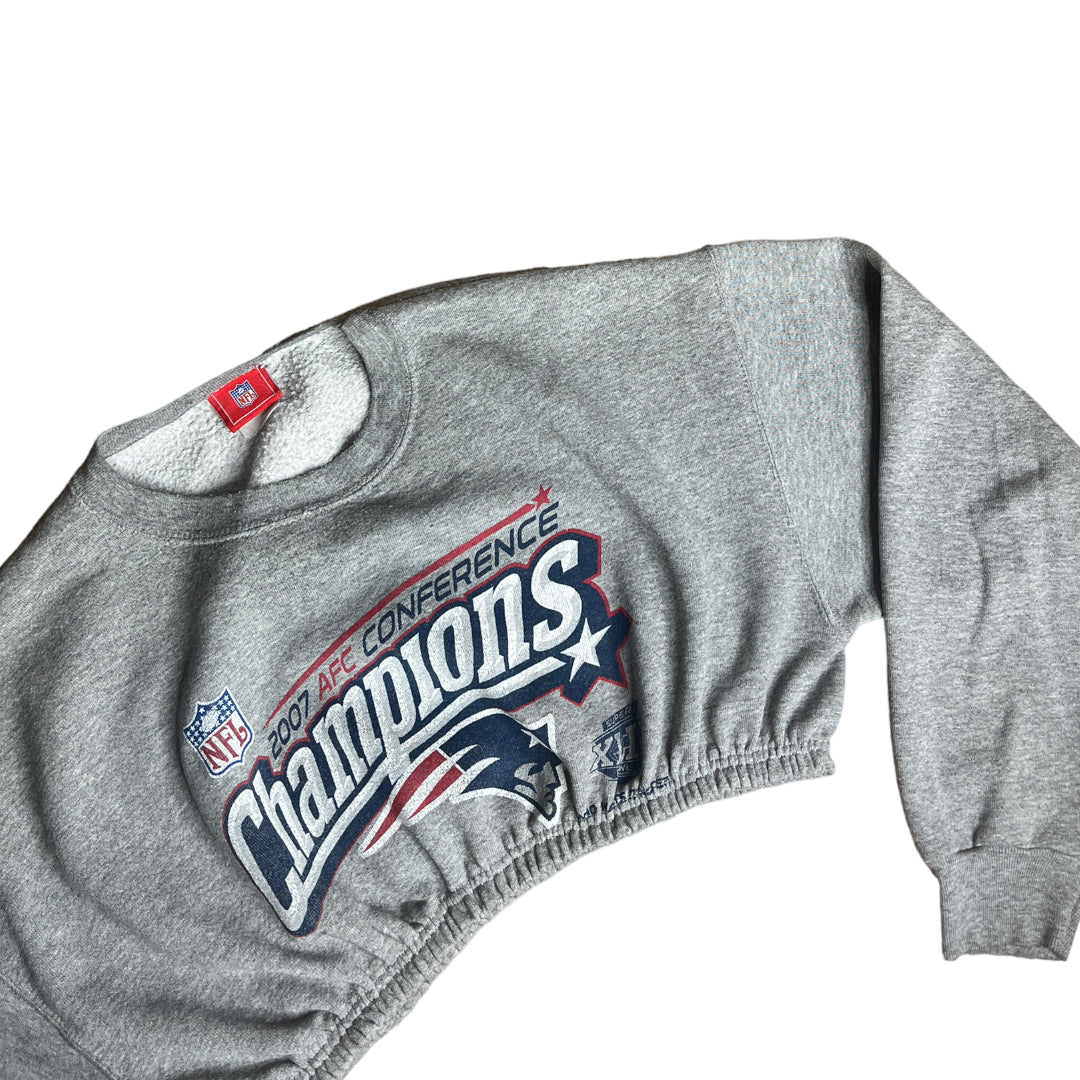 New England Patriots Reworked Championship Crop Crewneck