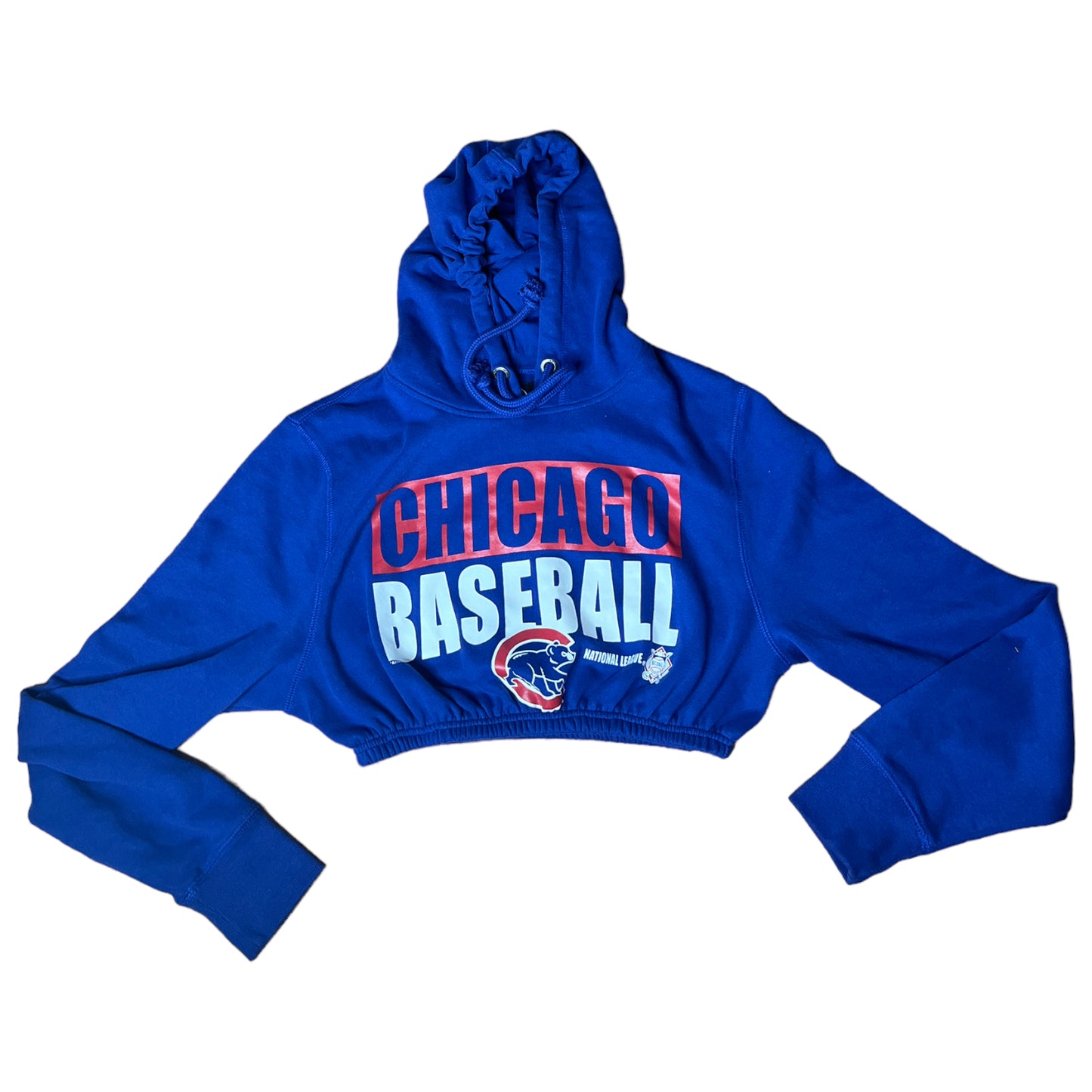 Chicago Cubs Reworked Crop Hoodie