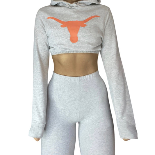 Texas Longhorns Reworked Crop Hoodie