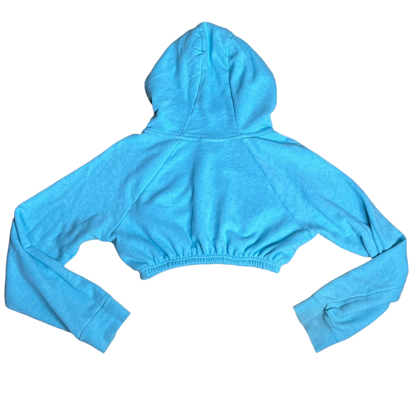 Nike Reworked Blue Cowl Neck Crop Hoodie