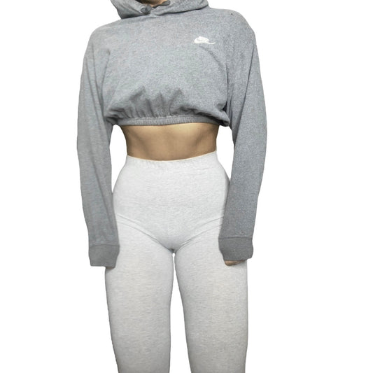 Nike Reworked Grey Crop Hoodie