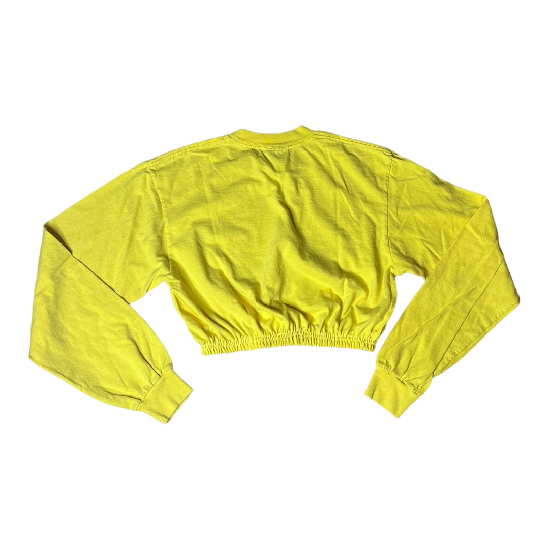 Vintage Nike Reworked Yellow Crop Top