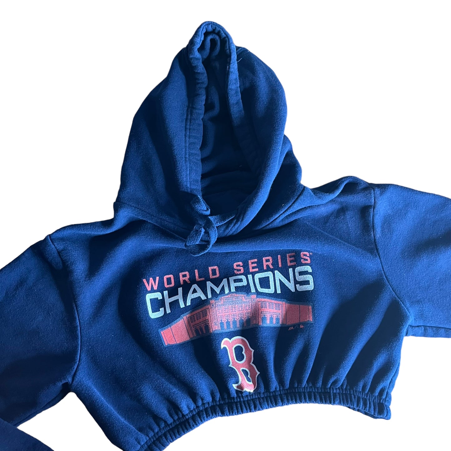 Boston Red Sox Reworked Crop Hoodie Sweatshirt