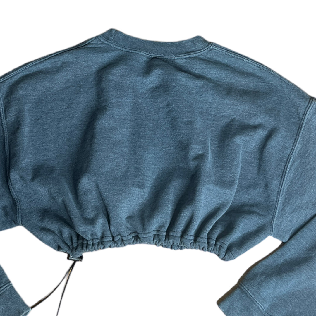 Penn State University Reworked Drawstring Pull Waist Crop Crewneck