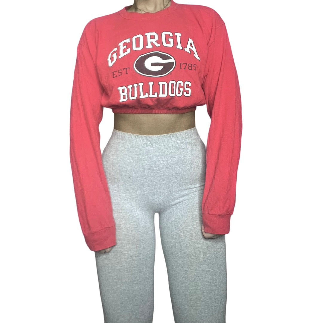 Georgia Bulldogs Reworked Crop Top