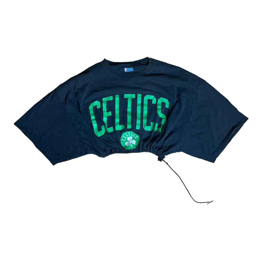 Boston Celtics Reworked Drawstring Crop Top