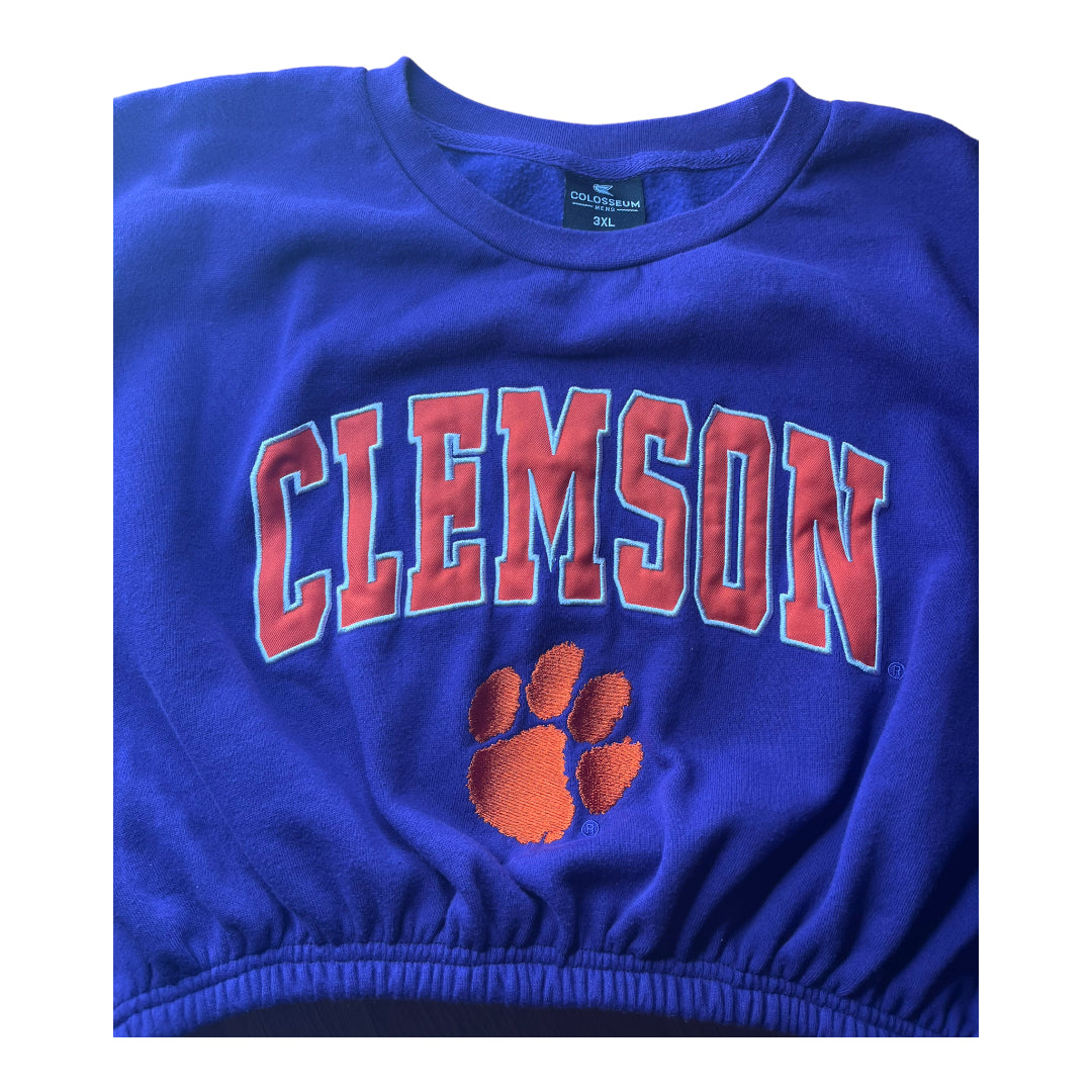 Clemson University Reworked Crop Crewneck