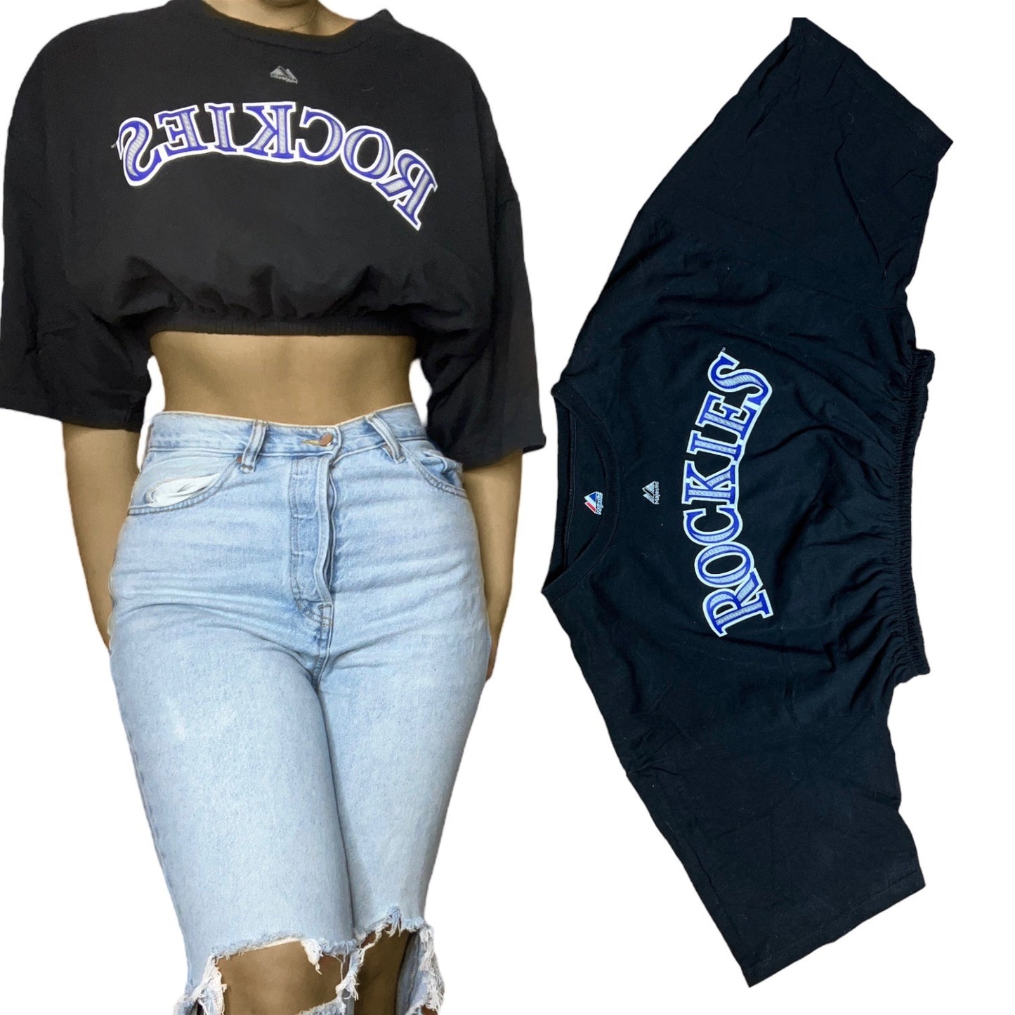 Colorado Rockies Reworked Crop Top