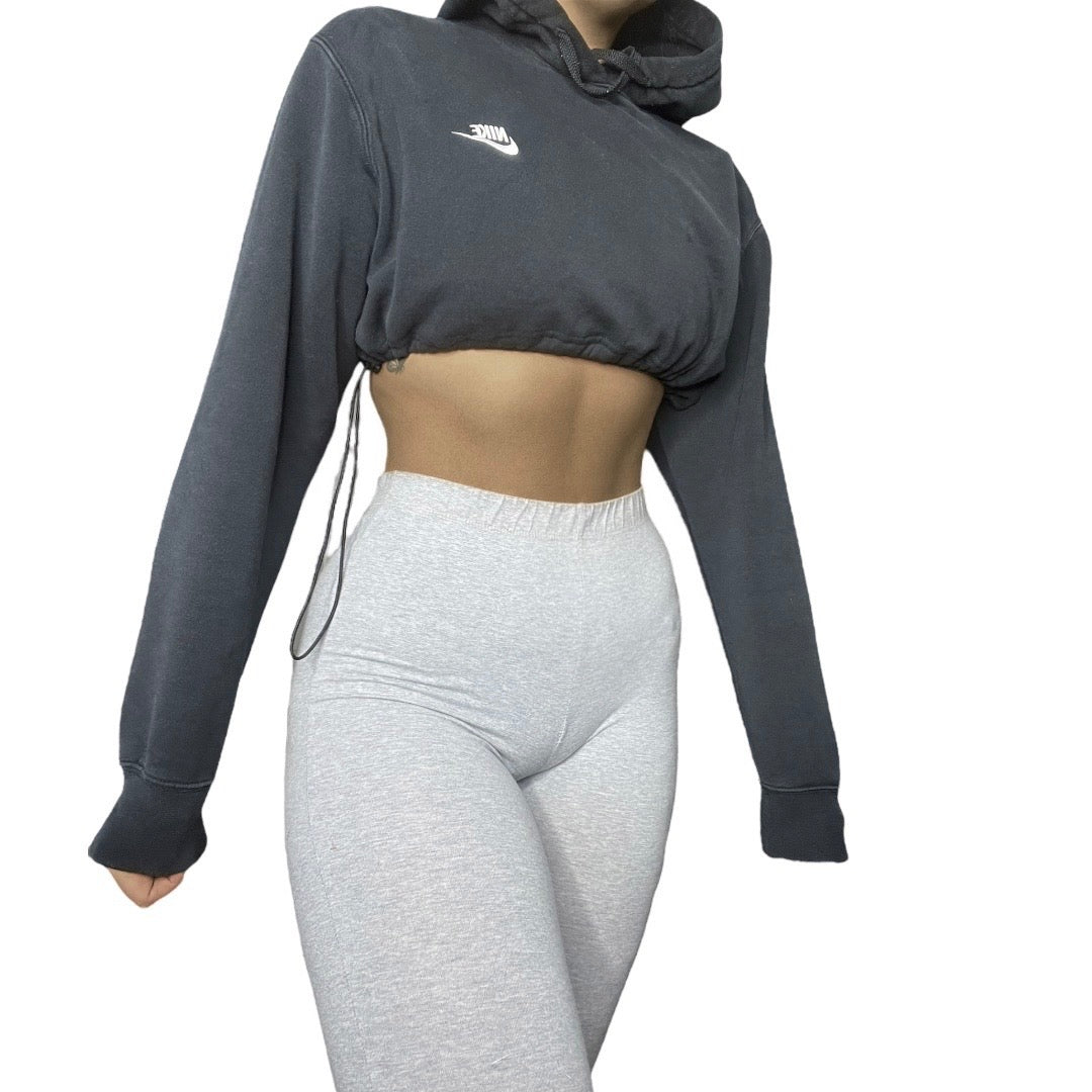 Nike Reworked Drawstring Crop Hoodie