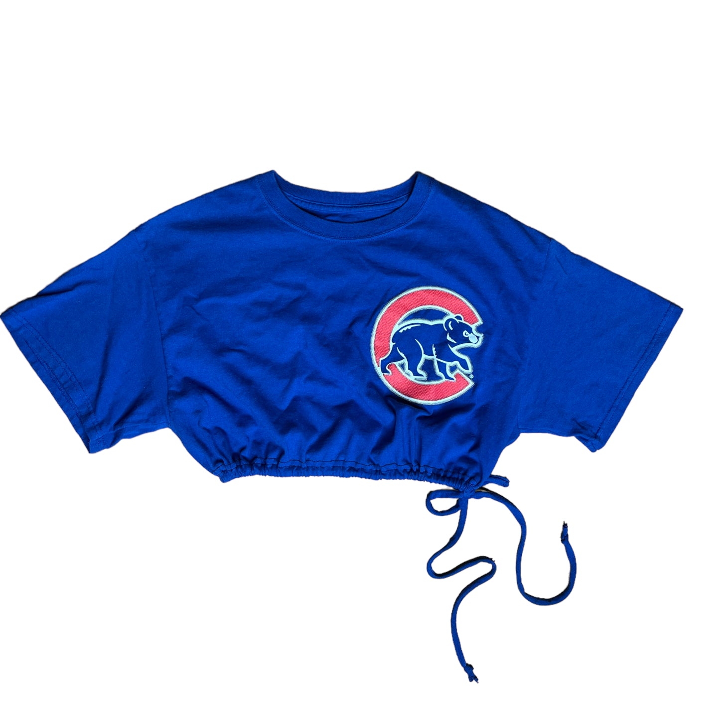 Chicago Cubs Reworked Custom Tie Waist Crop Top