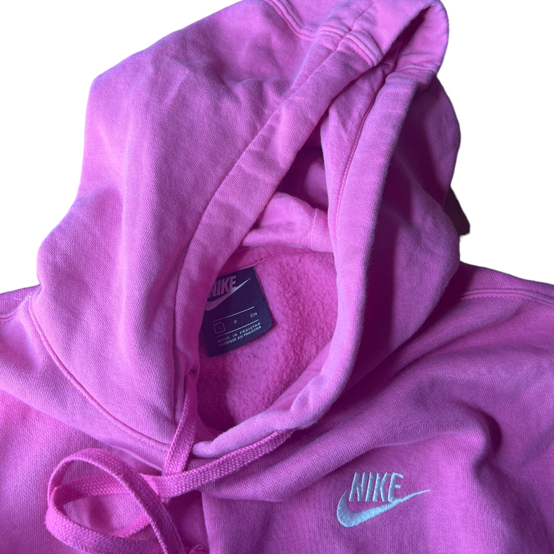 Nike Pink Reworked Crop Hoodie