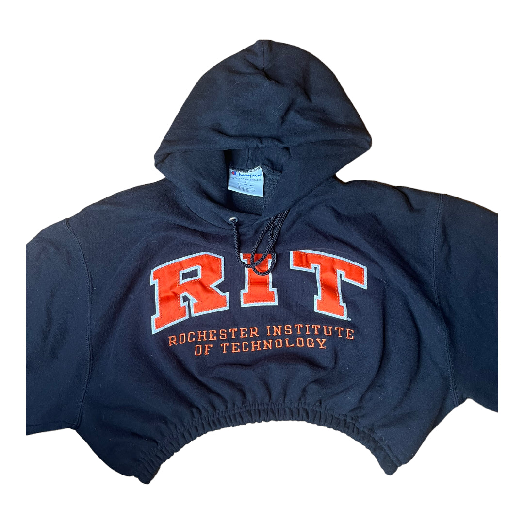 RIT Reworked Crop Hoodie Sweatshirt