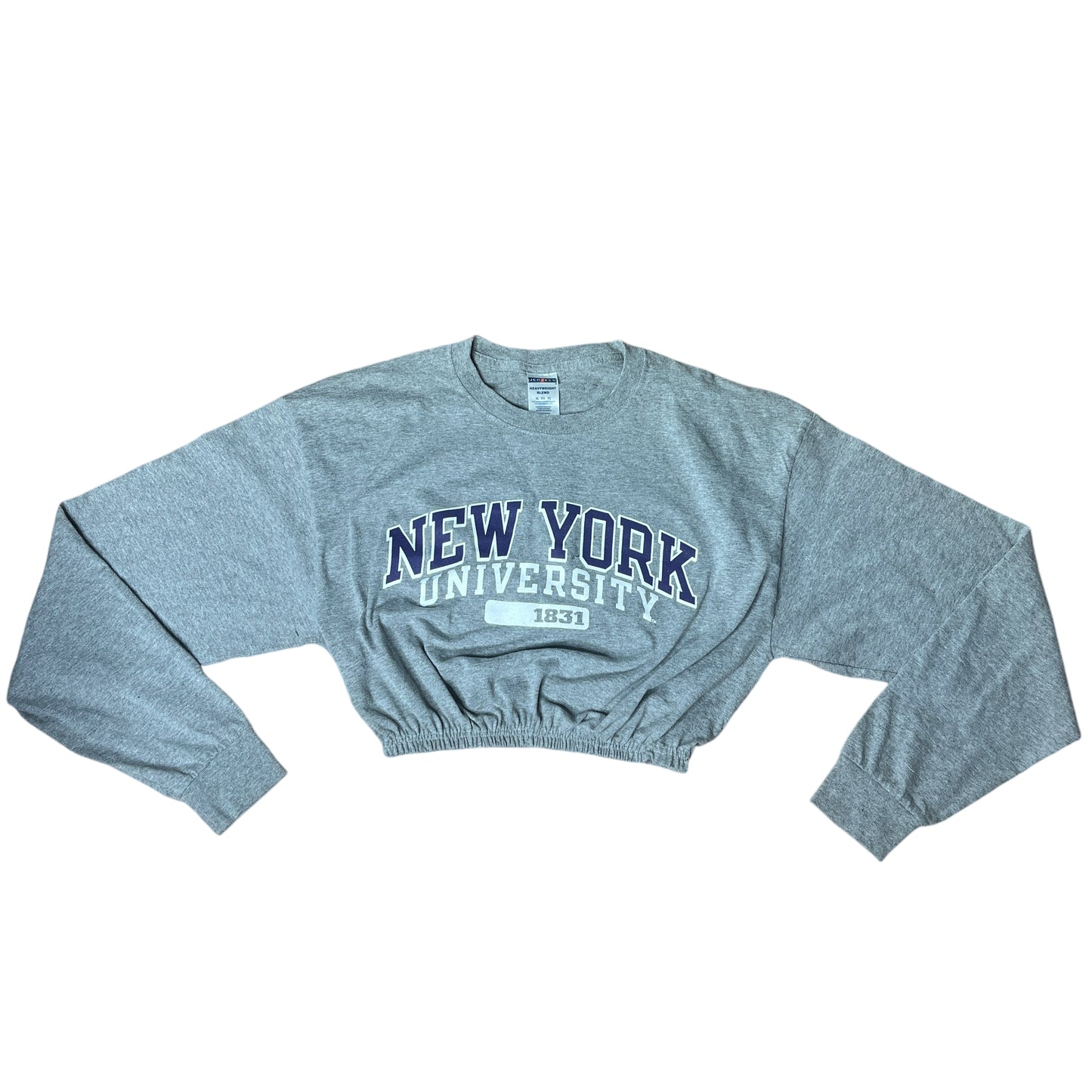 NYU Reworked Longsleeve Crop Top