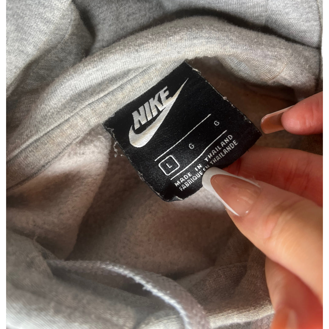 Nike Reworked Contrast Stitch Patchwork Crop Hoodie