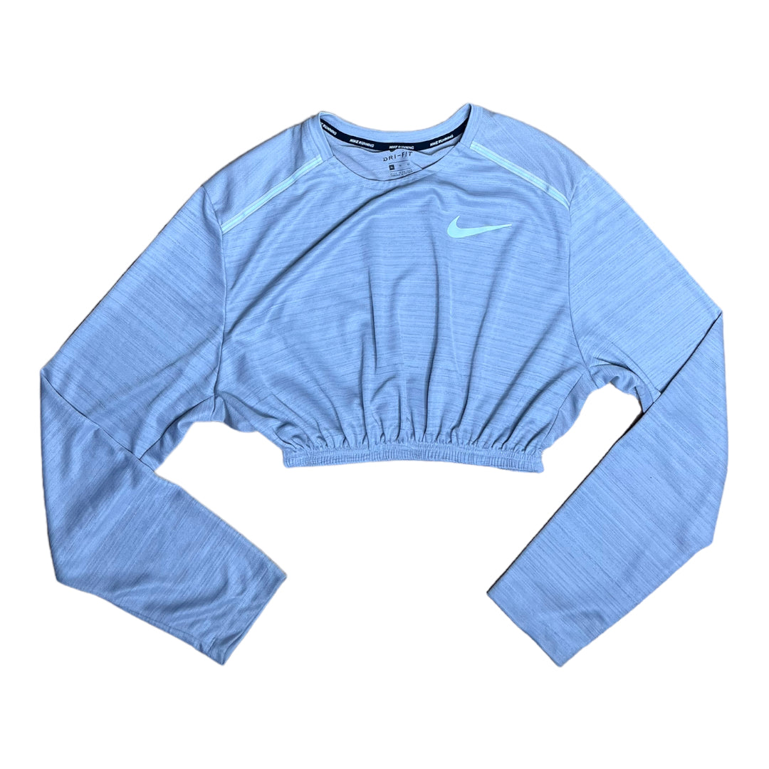 Nike Reworked Longsleeve Drifit Grey Crop Top