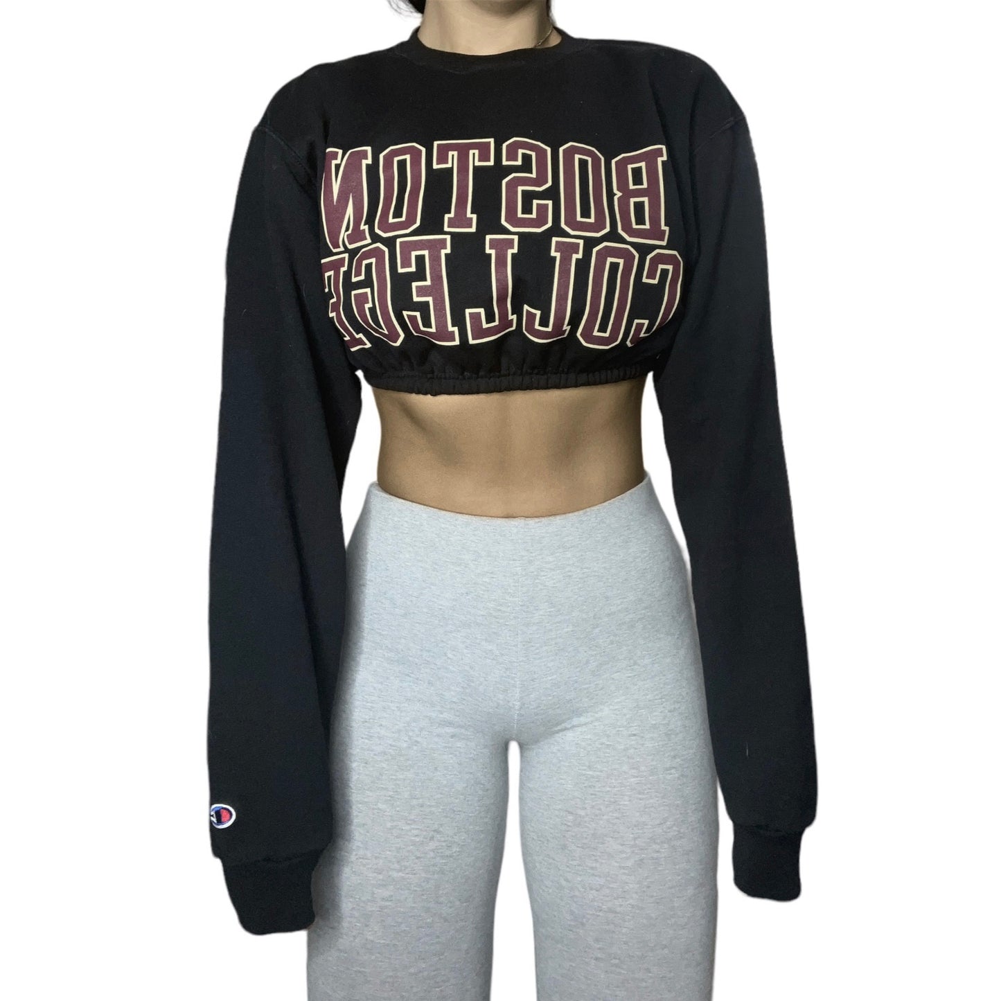 Boston College Reworked Crop Crewneck Sweatshirt