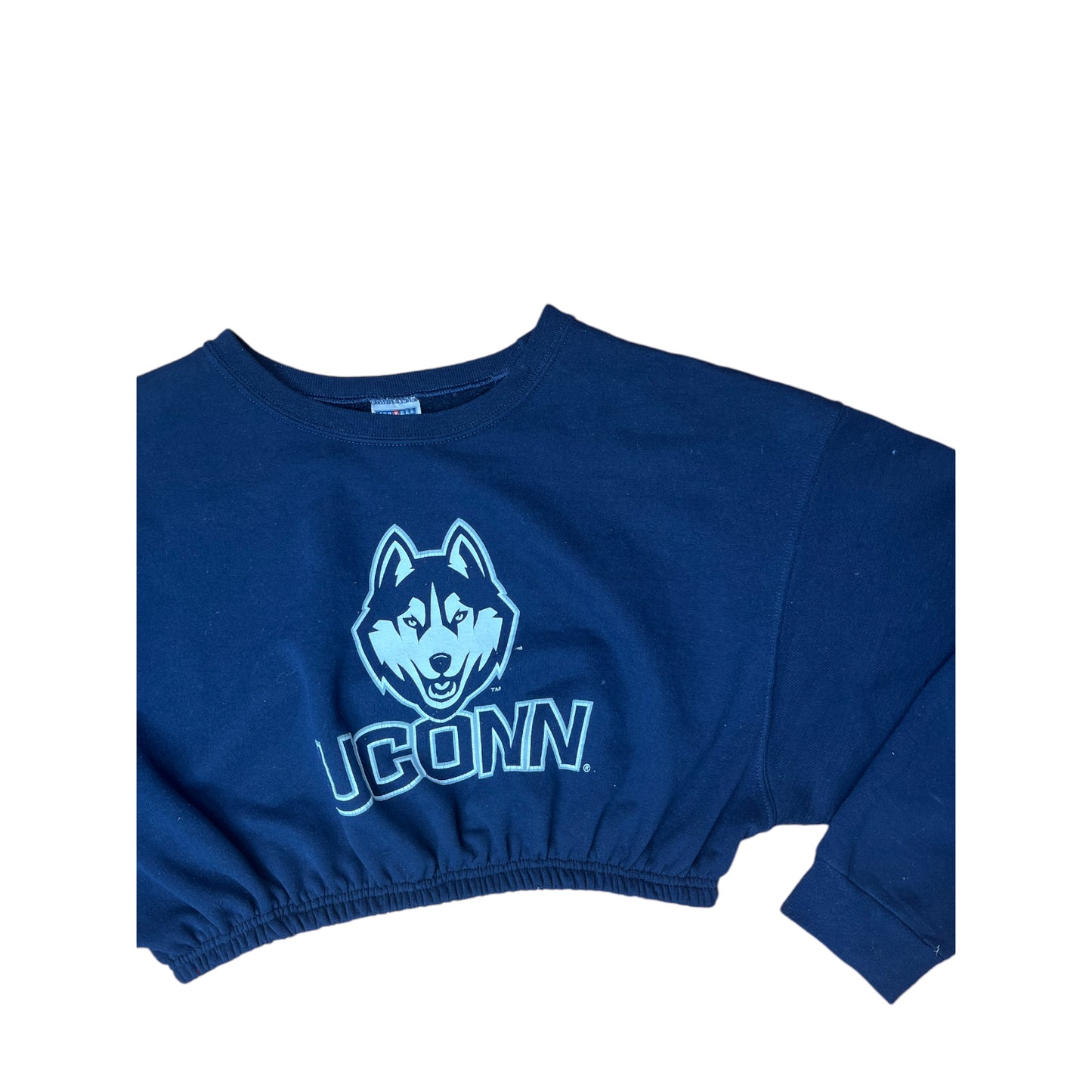 UCONN Reworked Crop Crewneck Sweatshirt