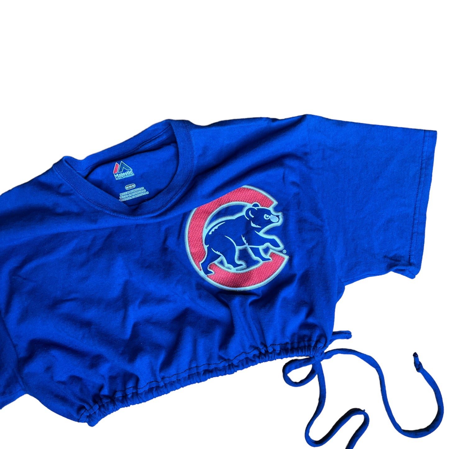 Chicago Cubs Reworked Custom Tie Waist Crop Top