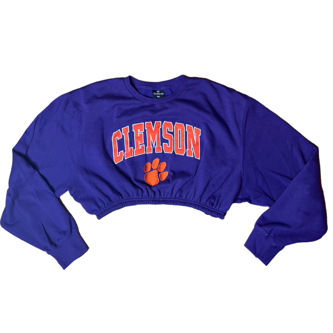 Clemson University Reworked Crop Crewneck