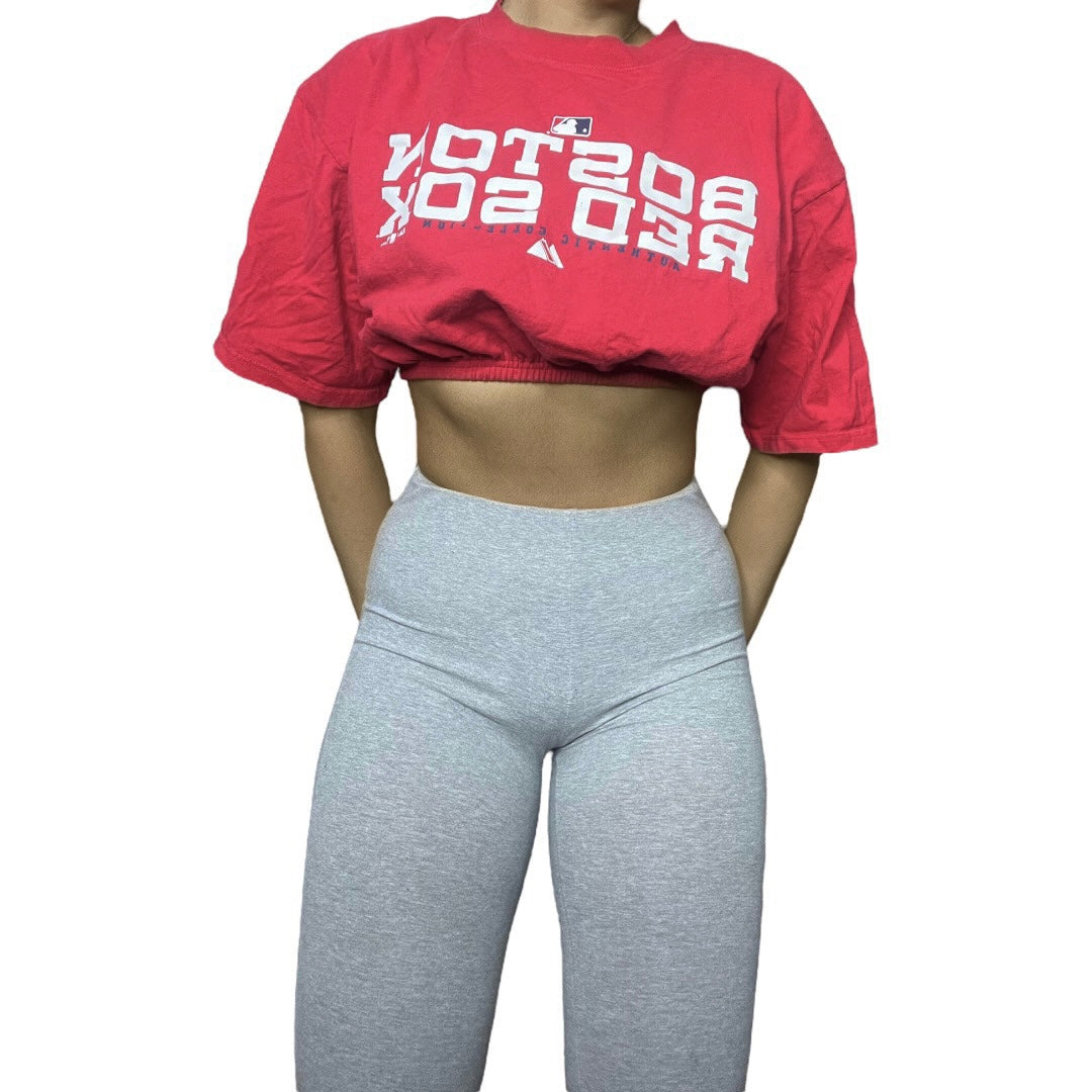 Boston Red Sox Reworked Crop Top