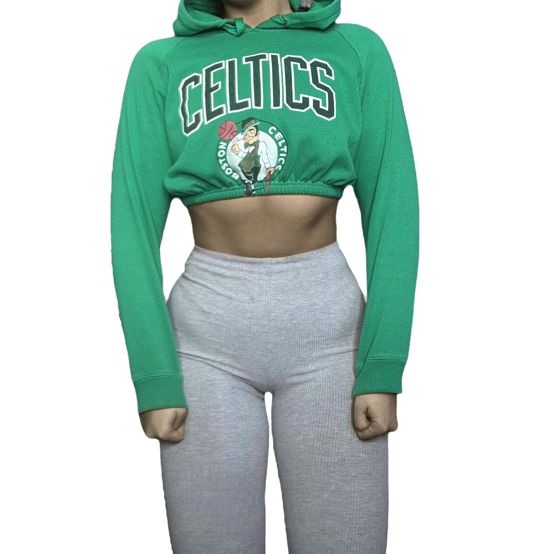 Boston Celtics Reworked Crop Hoodie