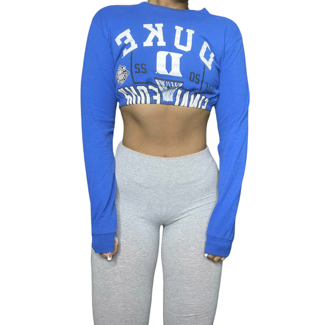 Duke University Reworked Longsleeve Crop Top