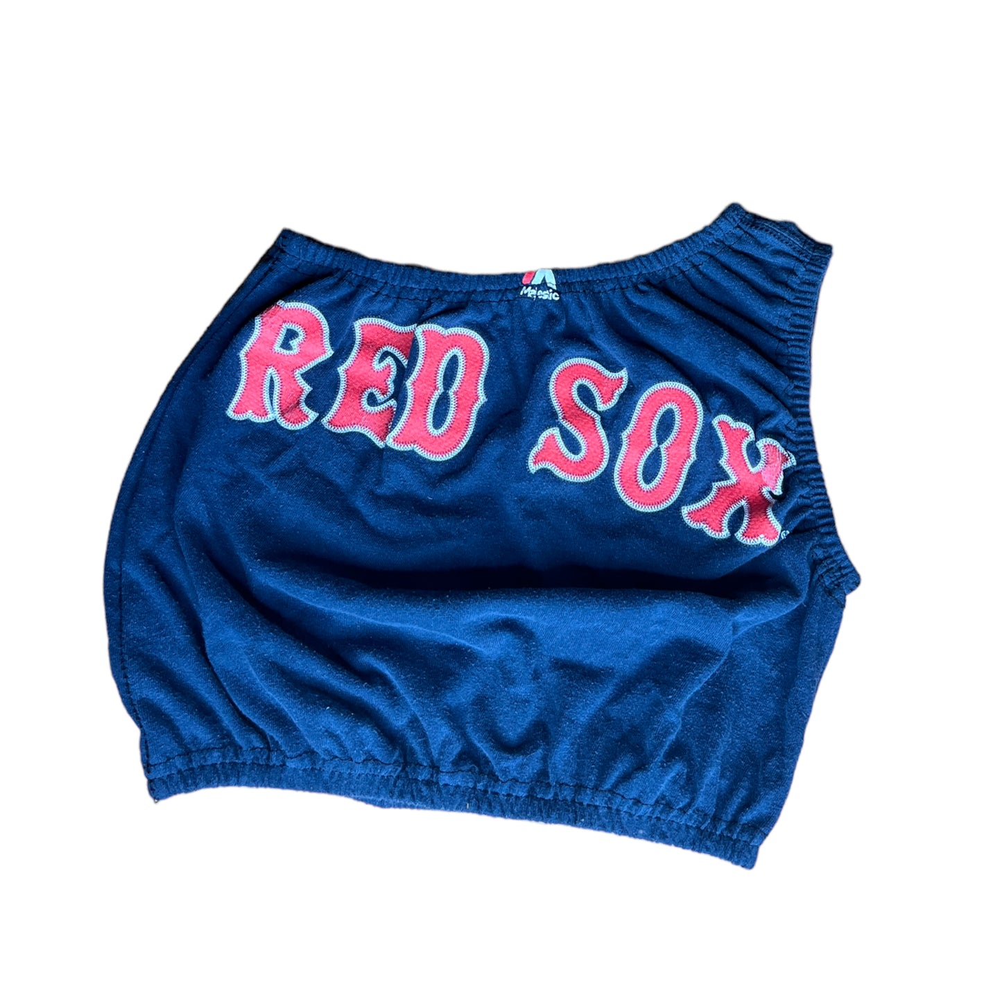 Boston Red Sox Reworked Custom One Shoulder Crop Top