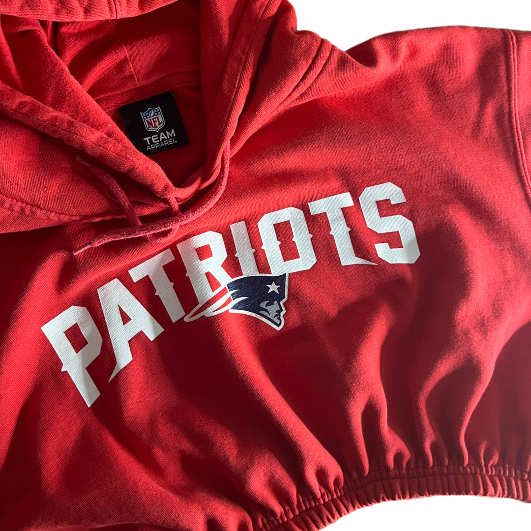 New England Patriots Reworked Crop Hoodie