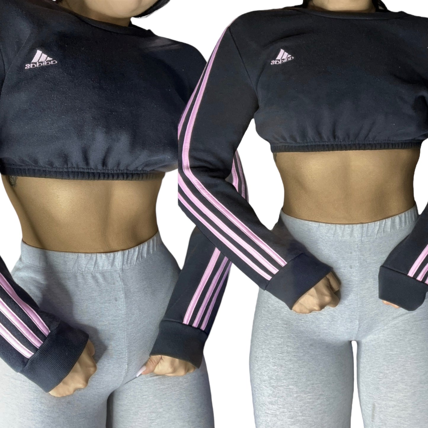 Vintage Adidas Reworked Crop Crewneck Sweatshirt