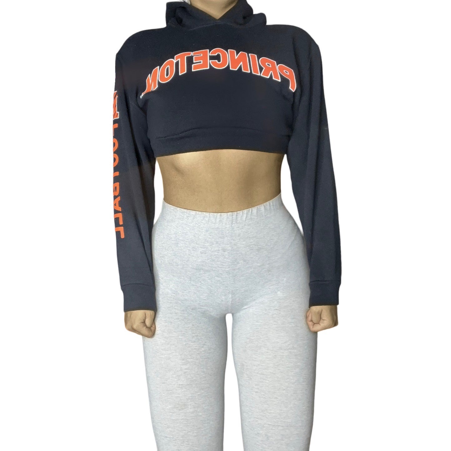 Princeton University Reworked Crop Hoodie Sweatshirt