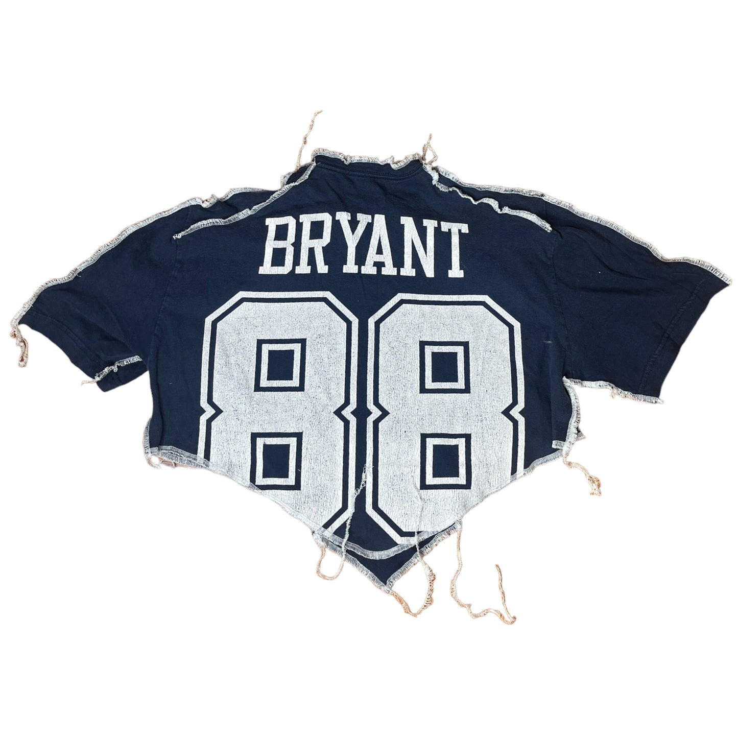 Dallas Cowboys Reworked Contrast Stitch V Cut Crop Top