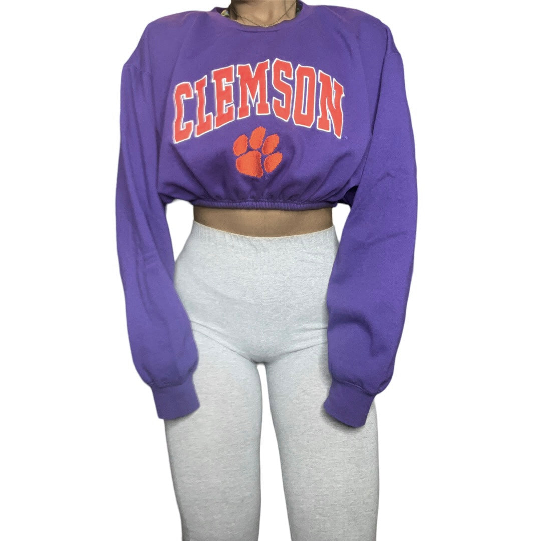 Clemson University Reworked Crop Crewneck