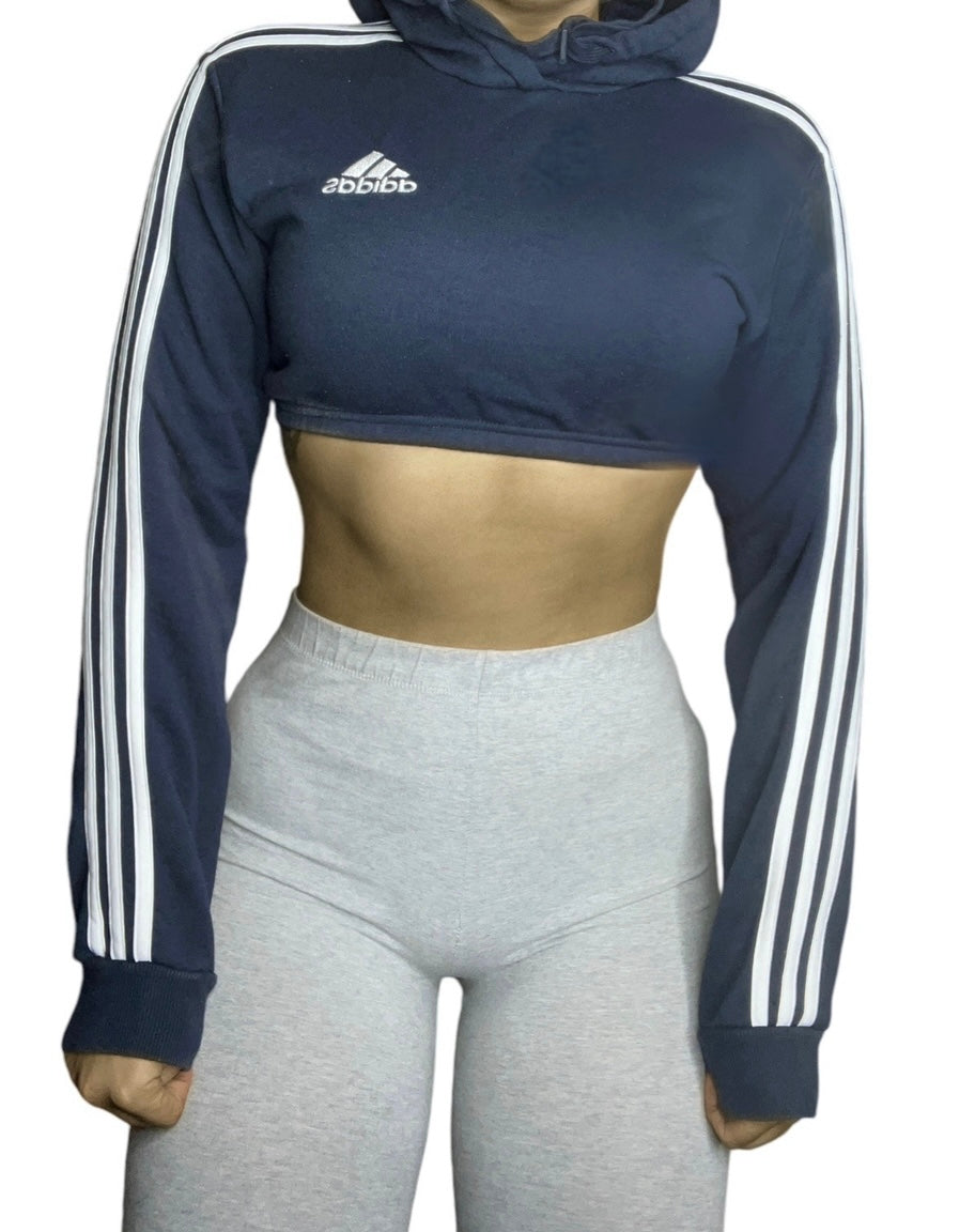 Adidas Reworked Navy Crop Hoodie