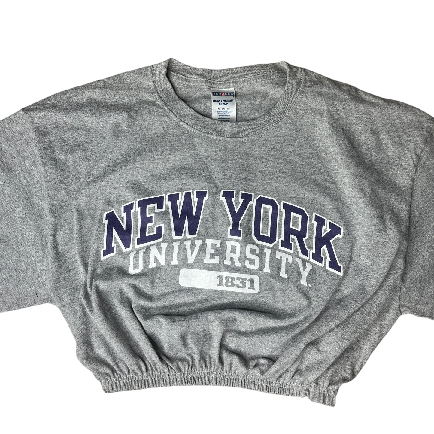 NYU Reworked Longsleeve Crop Top