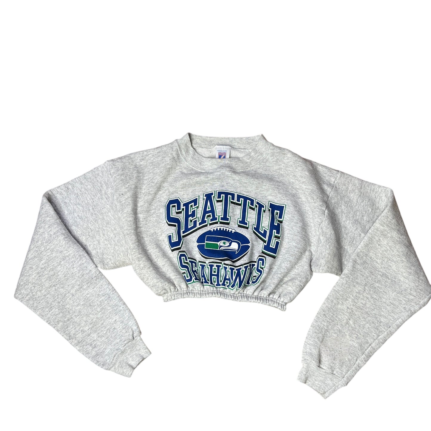 Vintage Seattle Seahawks Reworked Crop Crewneck Sweatshirt