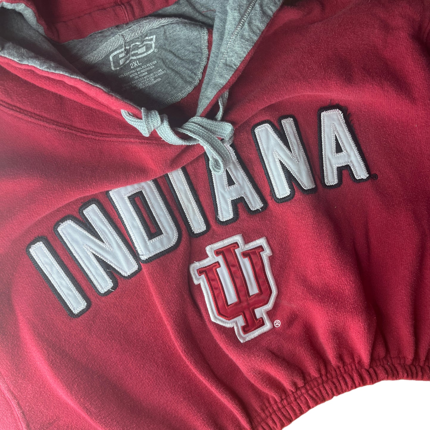 Indiana University Reworked Crop Hoodie