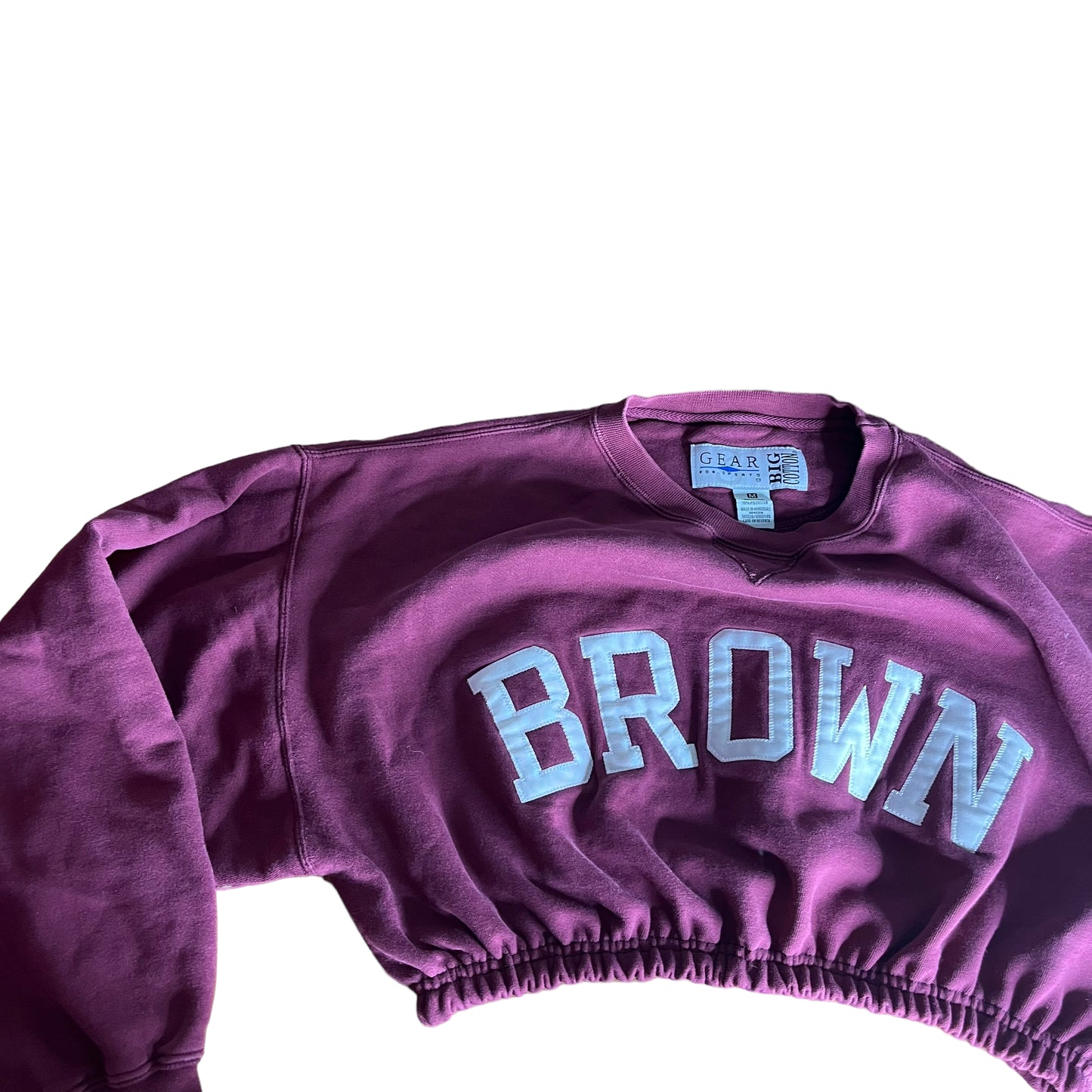 Brown University Reworked Vintage Crop Crewneck