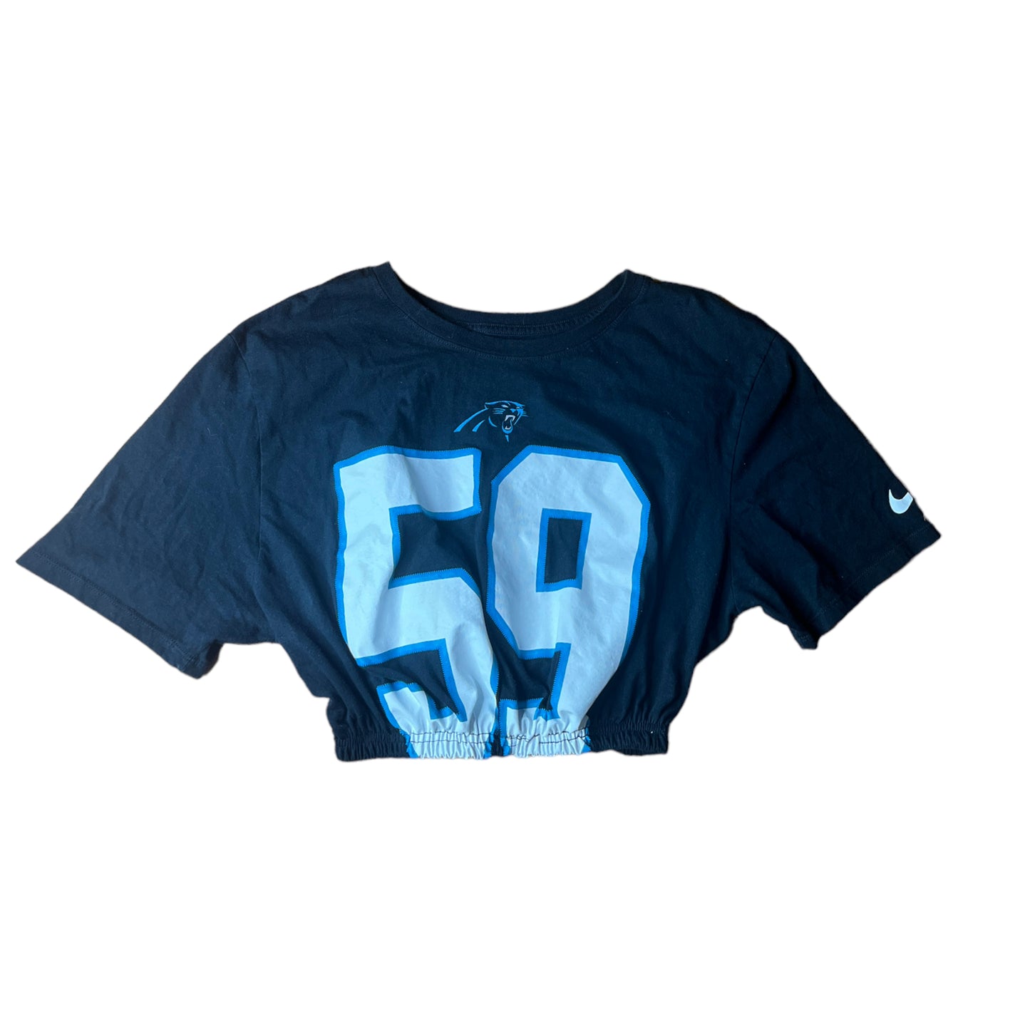 Carolina Panthers Reworked Crop Top