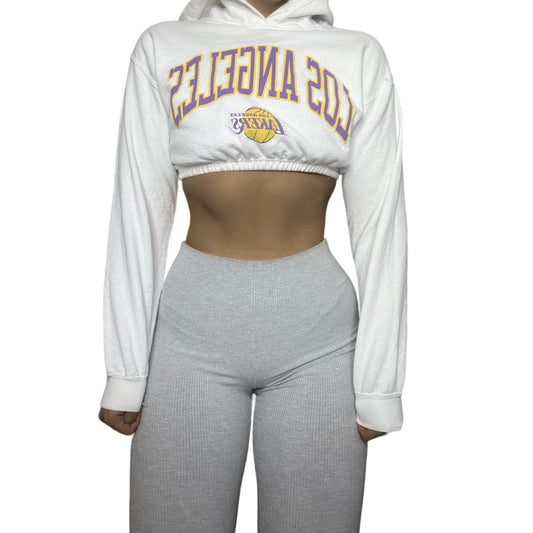 LA Lakers Reworked Crop Hoodie